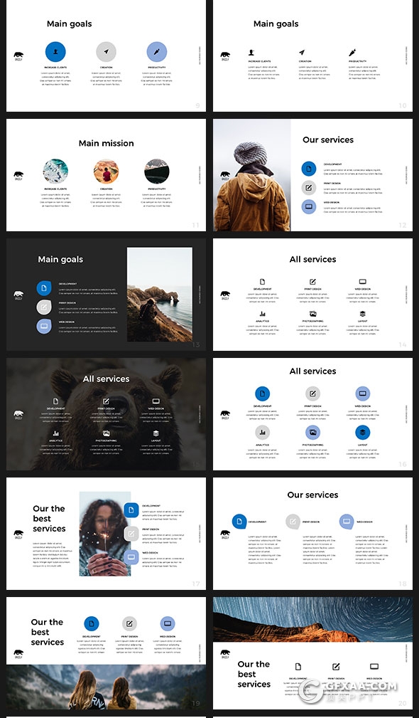 100页极简文艺风格多用途PPT模板 - 顶尖PPT