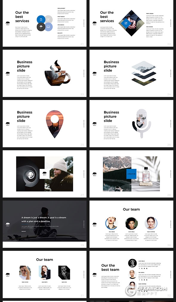 100页极简文艺风格多用途PPT模板 - 顶尖PPT