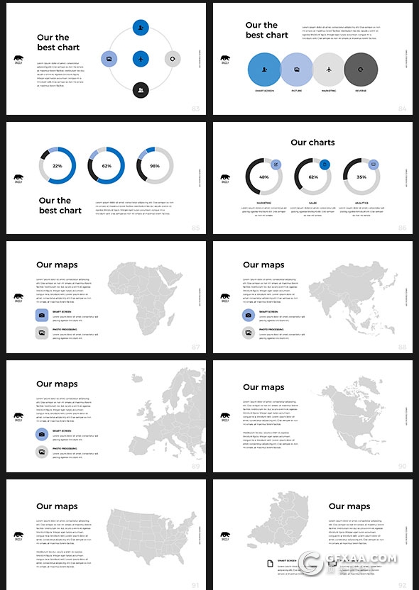 100页极简文艺风格多用途PPT模板 - 顶尖PPT