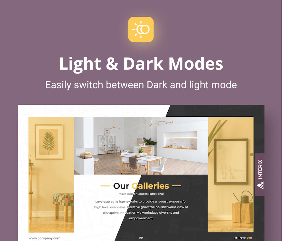 室内设计项目展示PPT模板 - 顶尖PPT