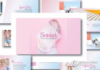 50页粉嫩配色时尚文艺风格keynote模板 - 顶尖PPT