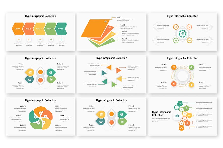 彩色要点信息展示图形keynote模板 - 顶尖PPT