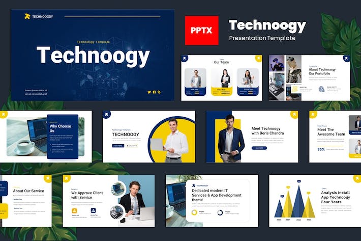 人工智能技术应用讲述知识传播展示PPT模板 - 顶尖PPT