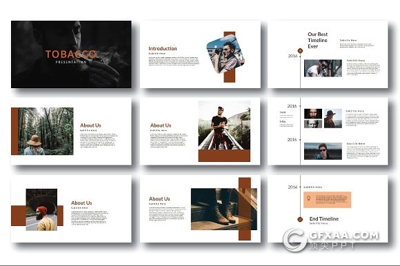 简约棕色系商务图片展示keynote买平板 - 顶尖PPT