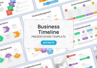 业务流程发展路线图数据可视化Keynote模板 - 顶尖PPT