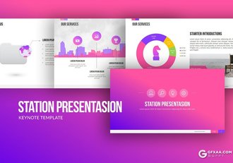 30页4种精美渐变配色keynote模板 - 顶尖PPT