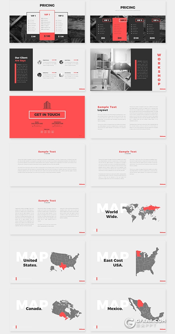 100页创意图形时尚杂志风格PPT模板 - 顶尖PPT