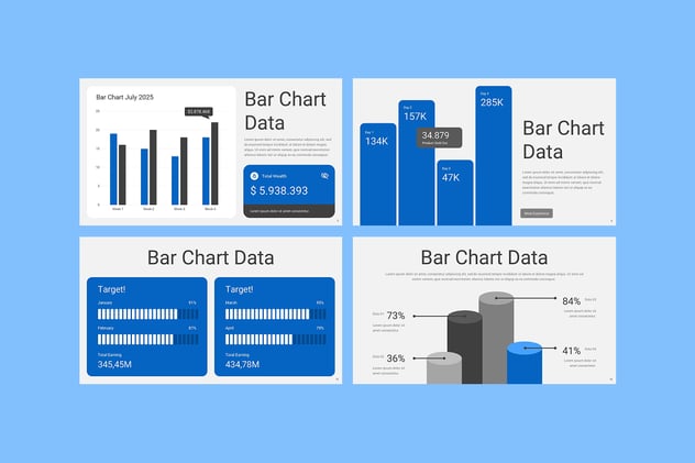 多种样式PPT条形图模板 - 顶尖PPT