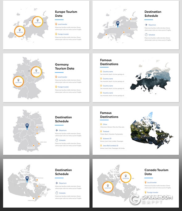 72页旅游业务介绍度假风景展示keynote模板 - 顶尖PPT