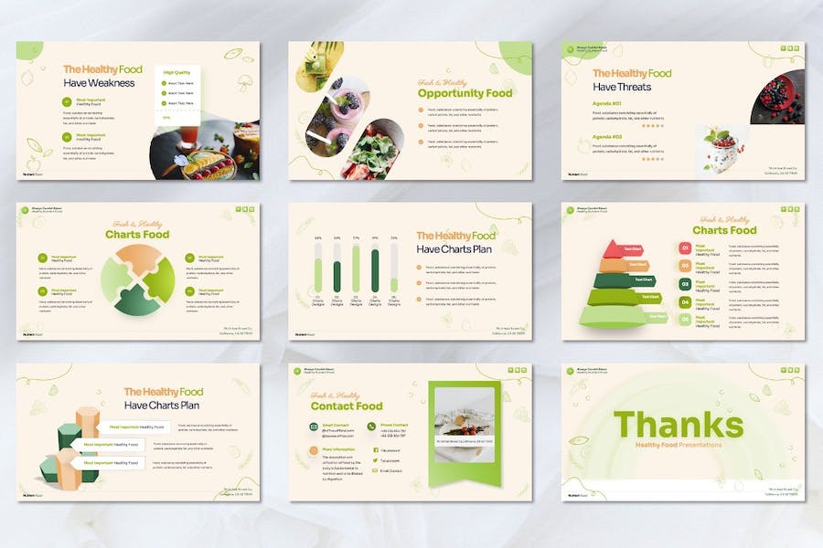 健康食品营养推介推广Keynote模板 - 顶尖PPT