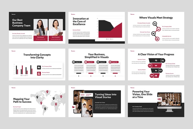 商业演讲平台主题展示Keynote模板 - 顶尖PPT