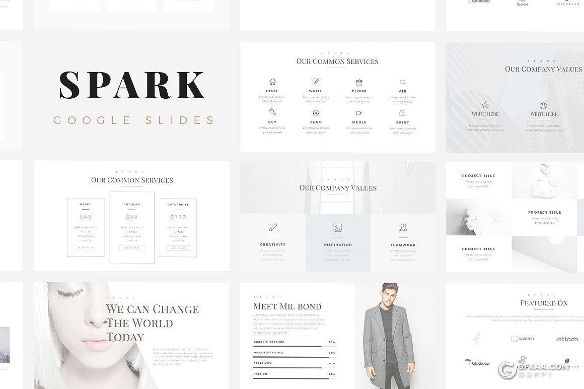 66页简约大气时尚杂志风格PPT模板 - 顶尖PPT