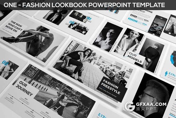 20页3种配色主题个人写真模特图片展示PPT模板 - 顶尖PPT