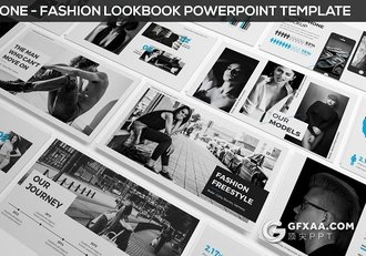 20页3种配色主题个人写真模特图片展示PPT模板 - 顶尖PPT