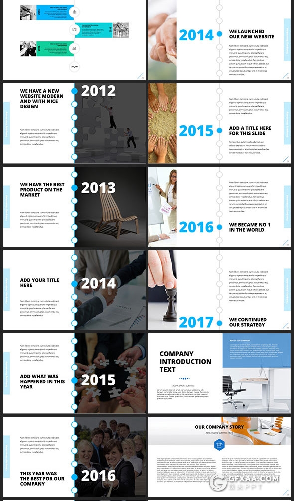 234页欧美商务总结汇报多用途PPT模板13种配色 - 顶尖PPT