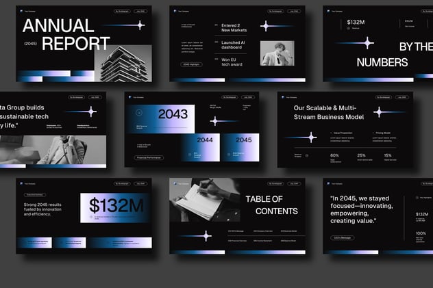 年度财务业绩报告总结PPT模板 - 顶尖PPT