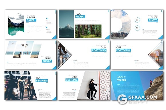 50页蓝色商务多用途PPT模板 - 顶尖PPT