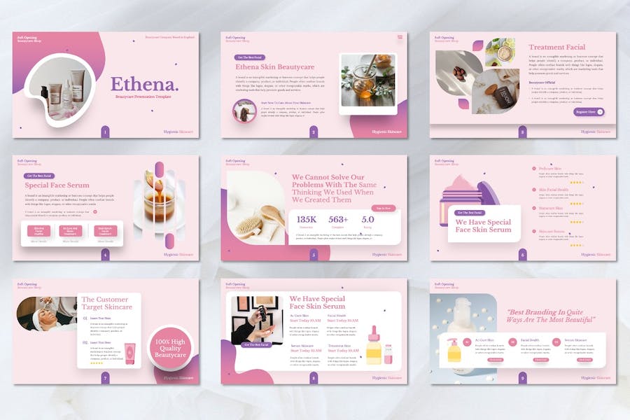 美容护理讲述展示服务方案推介PPT模板 - 顶尖PPT