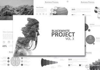 90页黑白灰商务多用途PPT模板第三版 - 顶尖PPT