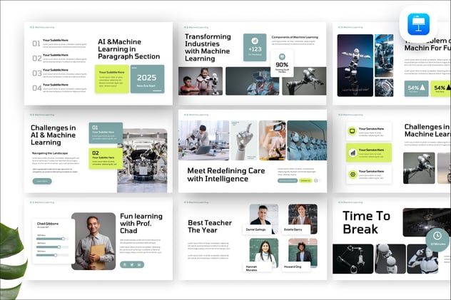 人工智能与机器学习keynote模板 - 顶尖PPT