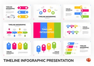 彩色时间轴PPT模板 - 顶尖PPT