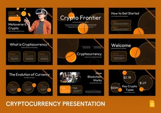金融科技加密货币行业PPT模板 - 顶尖PPT