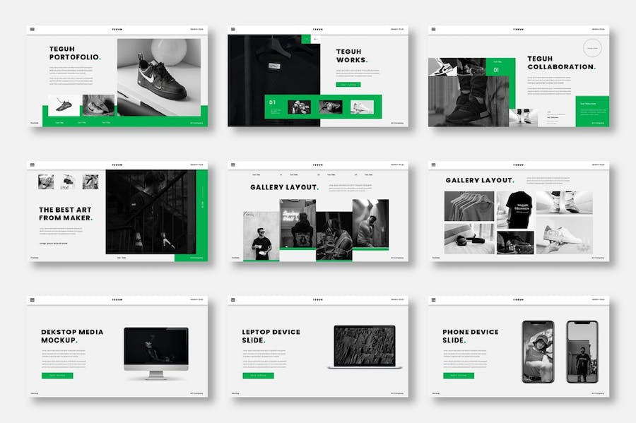 商务风格团队介绍产品展示keynote模板 - 顶尖PPT