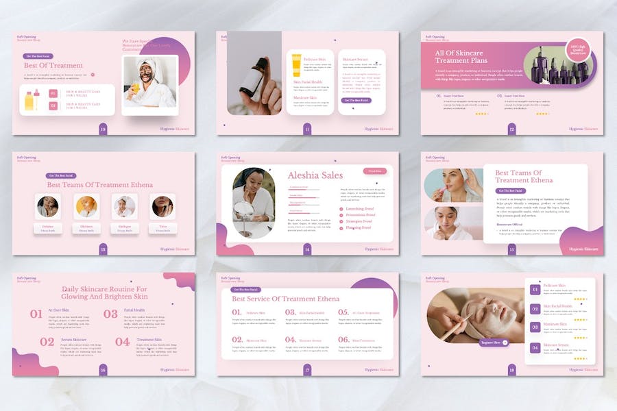 美容护理讲述展示服务方案推介PPT模板 - 顶尖PPT