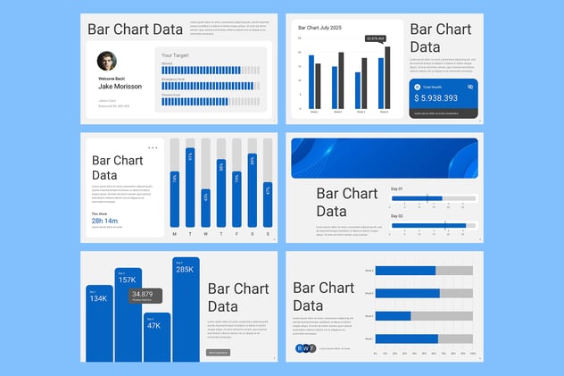 多种样式PPT条形图模板 - 顶尖PPT