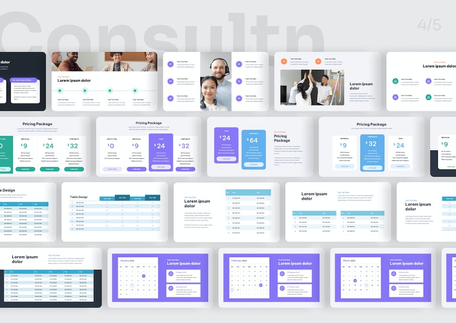 咨询服务多用途应用讲述Keynote模板 - 顶尖PPT