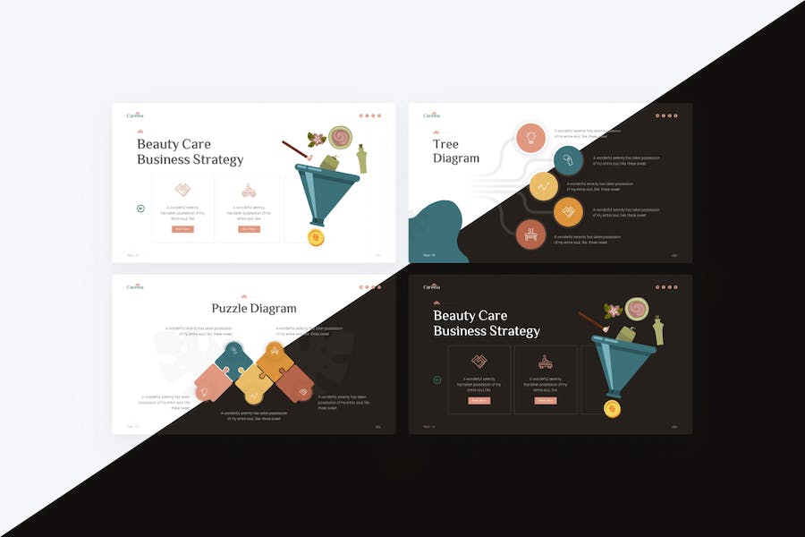 美容美体养生水疗女性护肤行业主题PPT模板 - 顶尖PPT