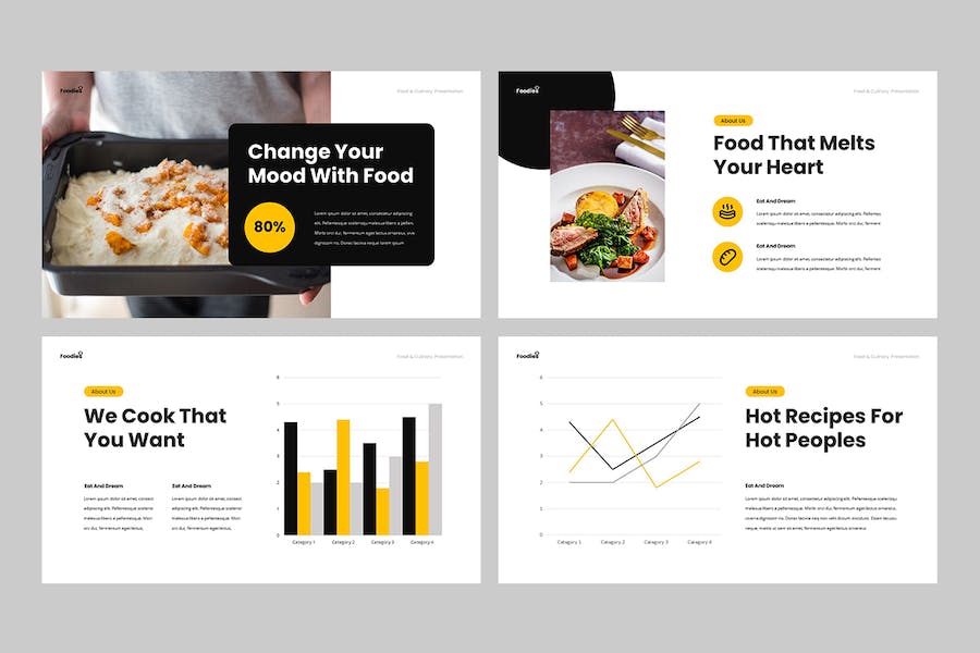 美食餐饮品牌宣传推介营销PPT模板 - 顶尖PPT