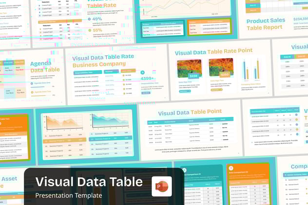 数据可视化统计表格展示PPT模板 - 顶尖PPT