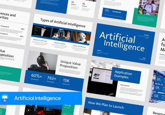 人工智能科技应用企业数字化Keynote模板 - 顶尖PPT