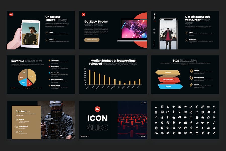 电影制作人keynote模板 - 顶尖PPT