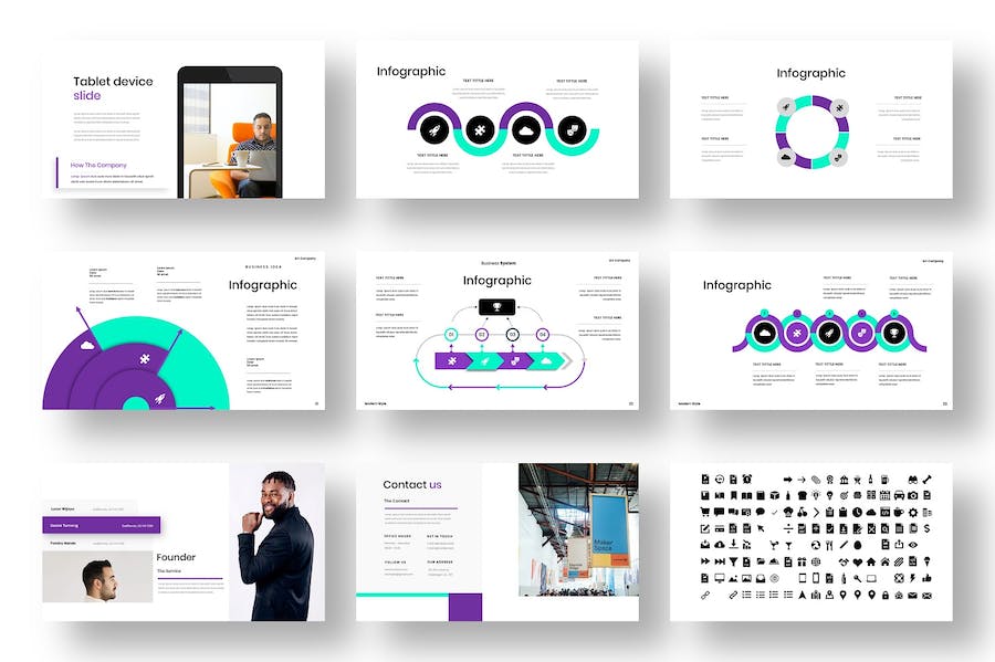 渐变色企业合作商业计划营销商务通用keynote模板 - 顶尖PPT
