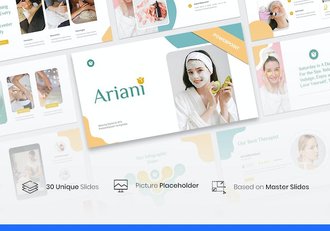 美容院水疗中心美容品牌PPT模板 - 顶尖PPT