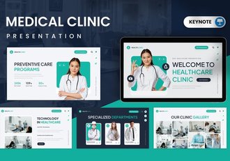 保健医疗诊所keynote模板 - 顶尖PPT
