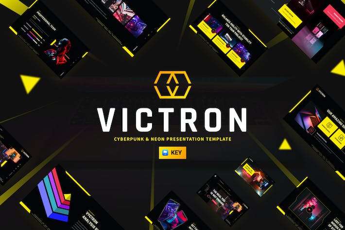 赛伯朋克风格科技产品发布keynote模板 - 顶尖PPT