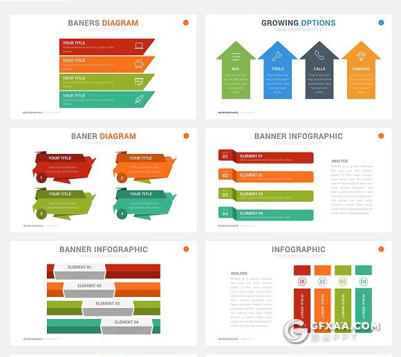 20页标题横幅信息图表keynote模板 - 顶尖PPT