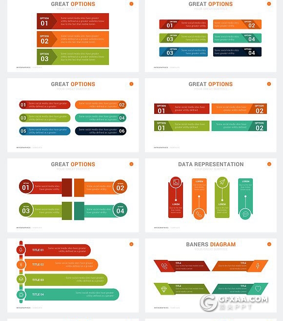 20页标题横幅信息图表keynote模板 - 顶尖PPT