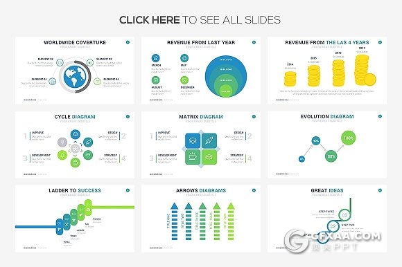 59页投资理财业务信息图表PPT模板 - 顶尖PPT
