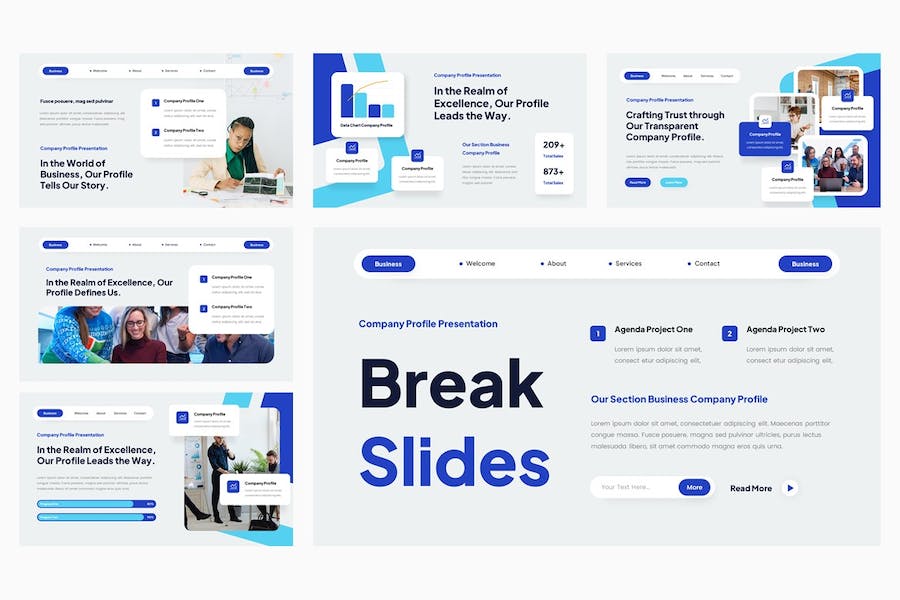 企业公司简介商务介绍PPT模板 - 顶尖PPT