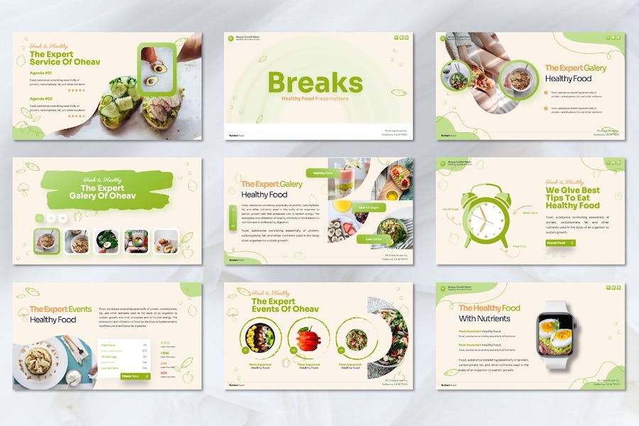 健康食品营养推介推广Keynote模板 - 顶尖PPT