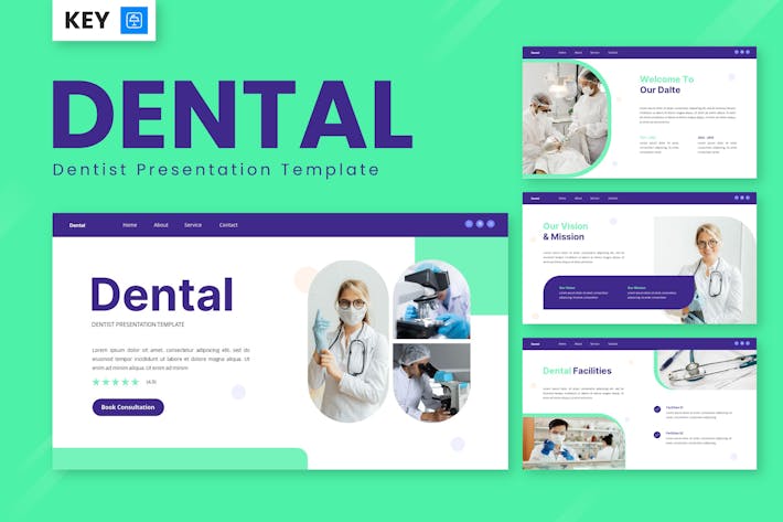 牙科口腔诊所品牌服务Keynote模板 - 顶尖PPT