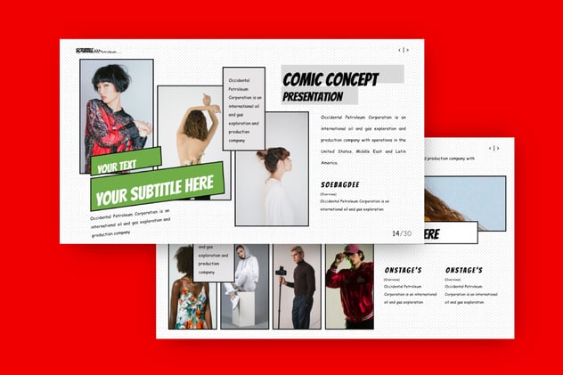 涂鸦风格报纸杂志keynote模板 - 顶尖PPT