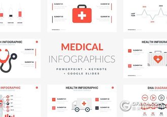 16页医疗信息图形图表keynote模板 - 顶尖PPT