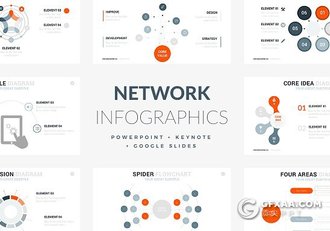 34页互联网络图形图表keynote模板 - 顶尖PPT