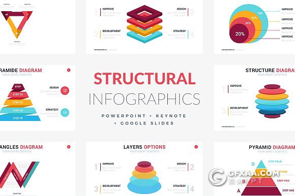 25页二维风格结构信息图表keynote模板 - 顶尖PPT