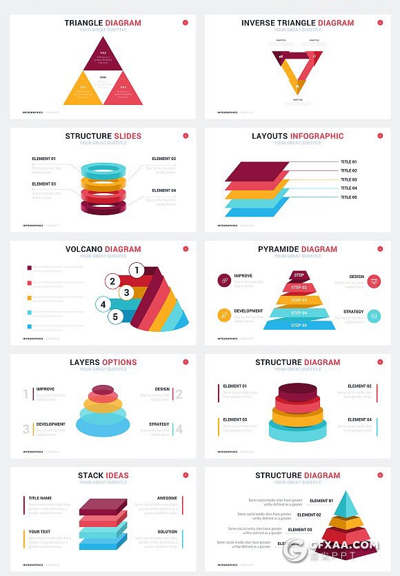 25页二维风格结构信息图表keynote模板 - 顶尖PPT